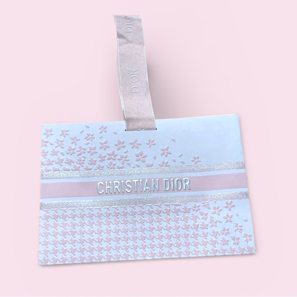 Christian Dior Beauty Pink/Silver/ White Gift Bag